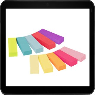 1,3 x 4,4 cm - 10x 50 Streifen Post-it® Page Marker Haftmarker farbsortiert