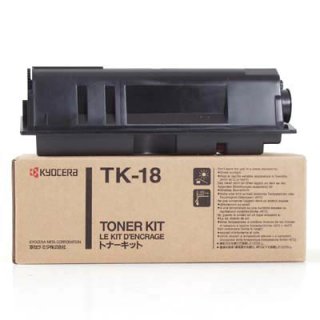 TK18 - schwarz - Original Kyocera Toner mit 7.200 Seiten Druckleistung nach Iso