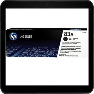 83A - schwarzer HP Lasertoner mit 1.500 Seiten Druckleistung nach Iso