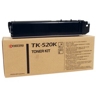 TK520K - schwarz - Original Kyocera Toner mit 6.000 Seiten Druckleistung nach Iso