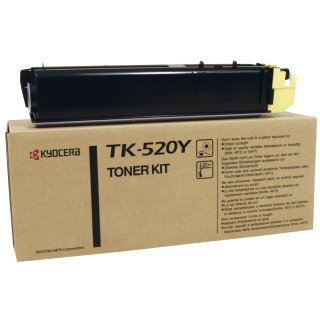 TK520Y - gelb - Original Kyocera Toner mit 4.000 Seiten Druckleistung nach Iso