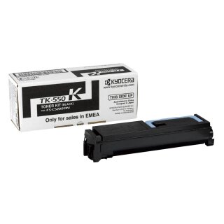 TK550K - schwarz - Original Kyocera Toner mit 7.000 Seiten Druckleistung nach Iso