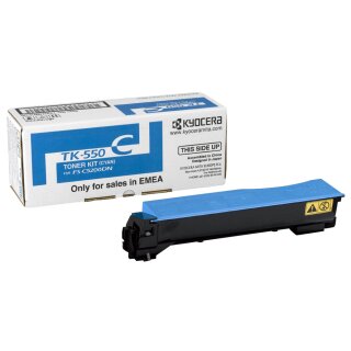 TK550C - cyan - Original Kyocera Toner mit 5.000 Seiten Druckleistung nach Iso