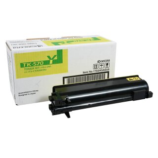 TK570Y - gelb - Original Kyocera Toner mit 12.000 Seiten Druckleistung nach Iso