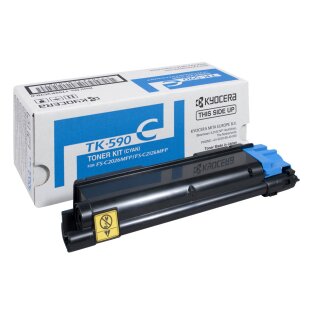 TK590C - cyan - Original Kyocera Toner mit 5.000 Seiten Druckleistung nach Iso