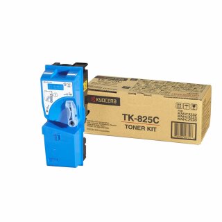 TK825C - cyan - Original Kyocera Toner mit 7.000 Seiten Druckleistung nach Iso