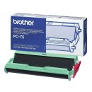 PC-75 - schwarz - Original Brother Thermotransferband mit...