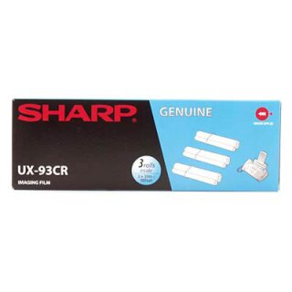 UX-93CR - schwarz - Original Sharp Thermotransferband mit 3 x 90 Seiten Druckleistung nach Iso 