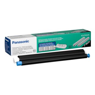 KX-FA 52x - schwarz - Original Panasonic Thermotransferband mit 2 x 100 Seiten Druckleistung nach Iso 