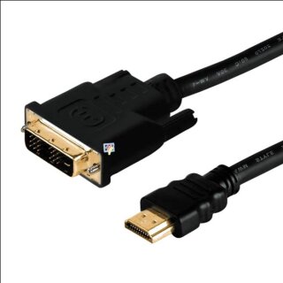 hama Verbindungskabel für HDMI-Stecker auf DVI/D-Stecker 2 meter