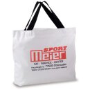 Strandtasche für Sublimationsdruck mit schwarzem Henkel, Größe 50 x 38 cm | Mindestabnahme 10 Stück