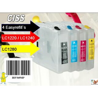 CISS Easyrefillpatronen für LC-1220 / LC-1240 / LC-1280