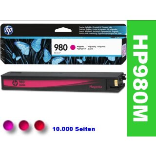 HP980M - Original D8J08A - magenta - Druckpatrone mit 6.600 Seiten Druckleistung laut Hersteller HP