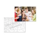 10 x Holzpuzzle mit ausgestanzten Schriftzug "Happy...