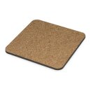 10x UNISUB HDF Korkuntersetzer, Größe 95 x 95 x 3 mm, Farbe Weiß-glänzend