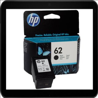 HP62BK - Original C2P04AE - black - Druckpatrone mit 200 Seiten Druckleistung laut Hersteller HP