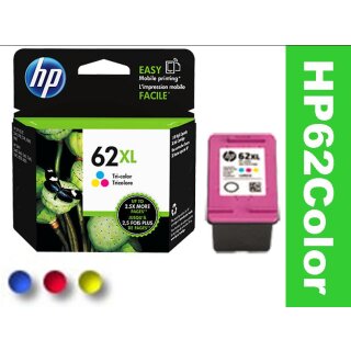 HP62XLC - Original C2P07AE - color - Druckpatrone mit 415 Seiten Druckleistung laut Hersteller HP