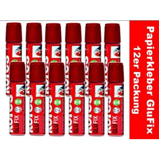 12x KORES Papierkleber GluFix 30ml, transparent im Supersparpack