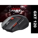 Formschöne Trust Gaming Maus GXT120 auf Funkbasis in Schwarz  