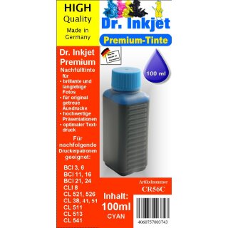 CR56C - cyan - Dr.Inkjet Premium Nachfülltinte in 100ml -...