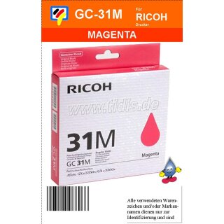 405690 - magenta - Ricoh Druckerpatrone mit 1560 Seiten Druckleistung nach ISO 