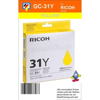 405691 - yellow - Ricoh Druckerpatrone mit 1750 Seiten Druckleistung nach ISO 