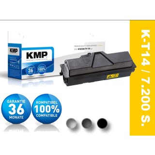 KMP Ersatzlasertoner mit 7.200 Seiten Druckleistung nach Iso für TK130 - schwarz -