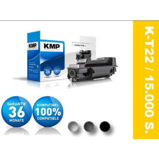 KMP Ersatzlasertoner mit 15.000 Seiten Druckleistung nach Iso für TK350 - schwarz