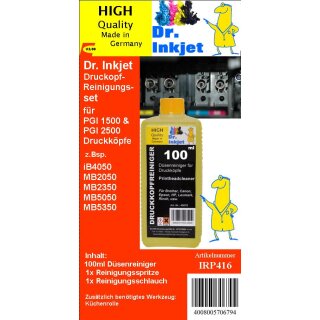 IRP416 - Dr.Inkjet Druckkopfreinigungsset für die Canon Drucker mit den PGI1500 & PGI2500er bzw. baugleiche Druckerpatronen