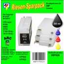 IRP935 - H932/933 CISS / Easyrefillpatronen mit Autoresettchips -  Komplettset inkl. 250ml Tinte