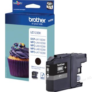 LC123BK Brother Original-Druckerpatrone mit 600. Seiten Druckleistung (schwarz)