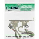 InLine® Slotblech USB 2.0, 2x USB Buchse auf 2x 5pol Pfostenverbinder, 0,3m