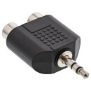 InLine® Audio Adapter, 3,5mm Klinke Stecker an 2x...