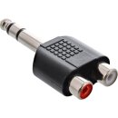 InLine® Audio Adapter, 6,3mm Klinke Stecker auf 2x...