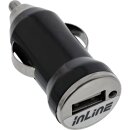 InLine® USB KFZ Ladegerät Stromadapter, 12/24VDC...