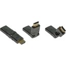 InLine® HDMI Adapter, HDMI A Stecker / Buchse, rotierbar, Metall, vergoldete Kontakte