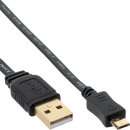 InLine® Micro-USB 2.0 Flachkabel, USB-A Stecker an...