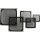 InLine® Lüftergitter, Aluminium Filter, 80x80mm, schwarz
