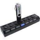 InLine® USB 2.0 7-Port Hub, mit Schalter, schwarz,...