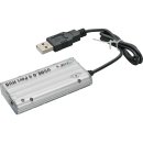 InLine® Mini USB 2.0 4-Port Hub, silber, inkl. Steckernetzteil
