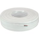 InLine® Modularkabel, 8adrig Flachband weiß, 100m Ring