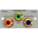 Komponenten Video (3x Cinch) Blende KINDERMANN 7444-406,...