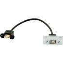 USB (B-Bu/A-Bu) Blende mit Kabel KINDERMANN 7444-525,...