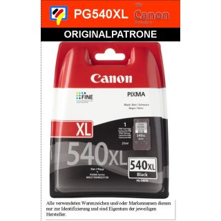 PG540XL - schwarz - Canon Original Druckerpatrone mit 21ml Inhalt -5222B005-