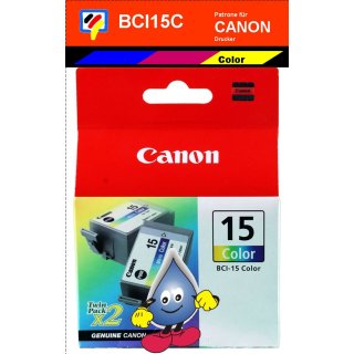BCI15C-color- Canon Original Druckerpatrone mit 2x 8,0 ml Inhalt -8191A002-