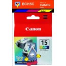 BCI15C-color- Canon Original Druckerpatrone mit 2x 8,0 ml...