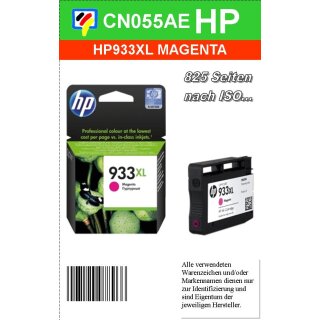 HP933MXL - Original CN055AE - magenta- Druckpatrone mit ca. 825 Seiten Druckleistung nach ISO