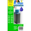 HR74C - cyan- Dr.Inkjet Premium Nachf&uuml;lltinte in 100ml - 250ml - 500ml - 1000ml Abf&uuml;llungen f&uuml;r Ihren HP Drucker