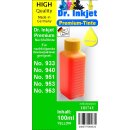 HR74Y - yellow- Dr.Inkjet Premium Nachfülltinte in 100ml - 250ml - 500ml - 1000ml Abfüllungen für Ihren HP Drucker