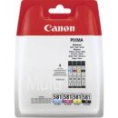 Canon CLI-581 Druckerpatronen Multipack je 1x B/C/M/Y mit...